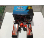 CARREGADOR E BALANCEADOR COMPACTO BATERIA LIPO 2S / 3S E 2 BATERIA LIPO 11.1V TRAXXAS 1400MAH CAR2BAT